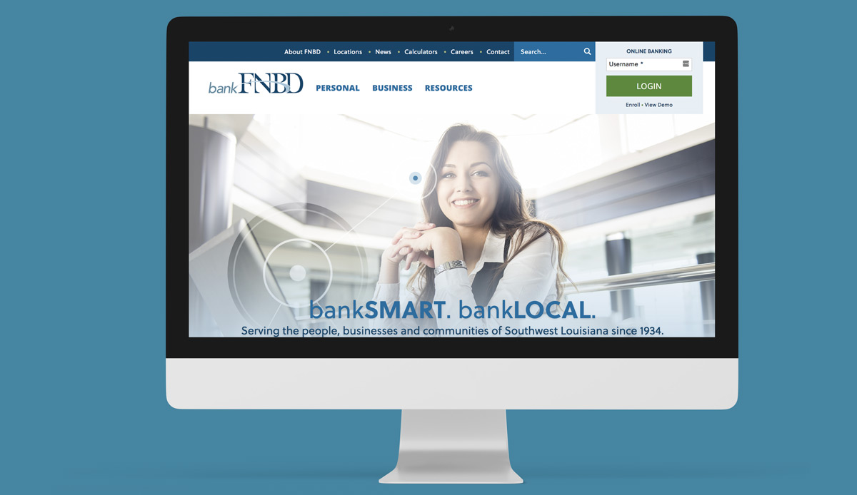 Screenshot of First National Bank DeRidder