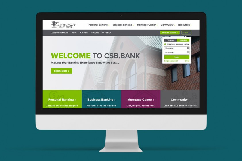 CSB’s new bank website is as custom as they come