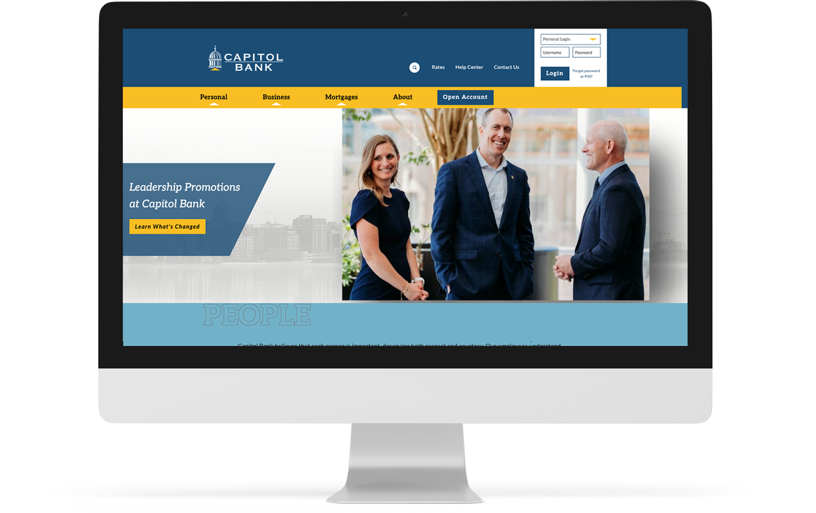 Screenshot of Capitol Bank