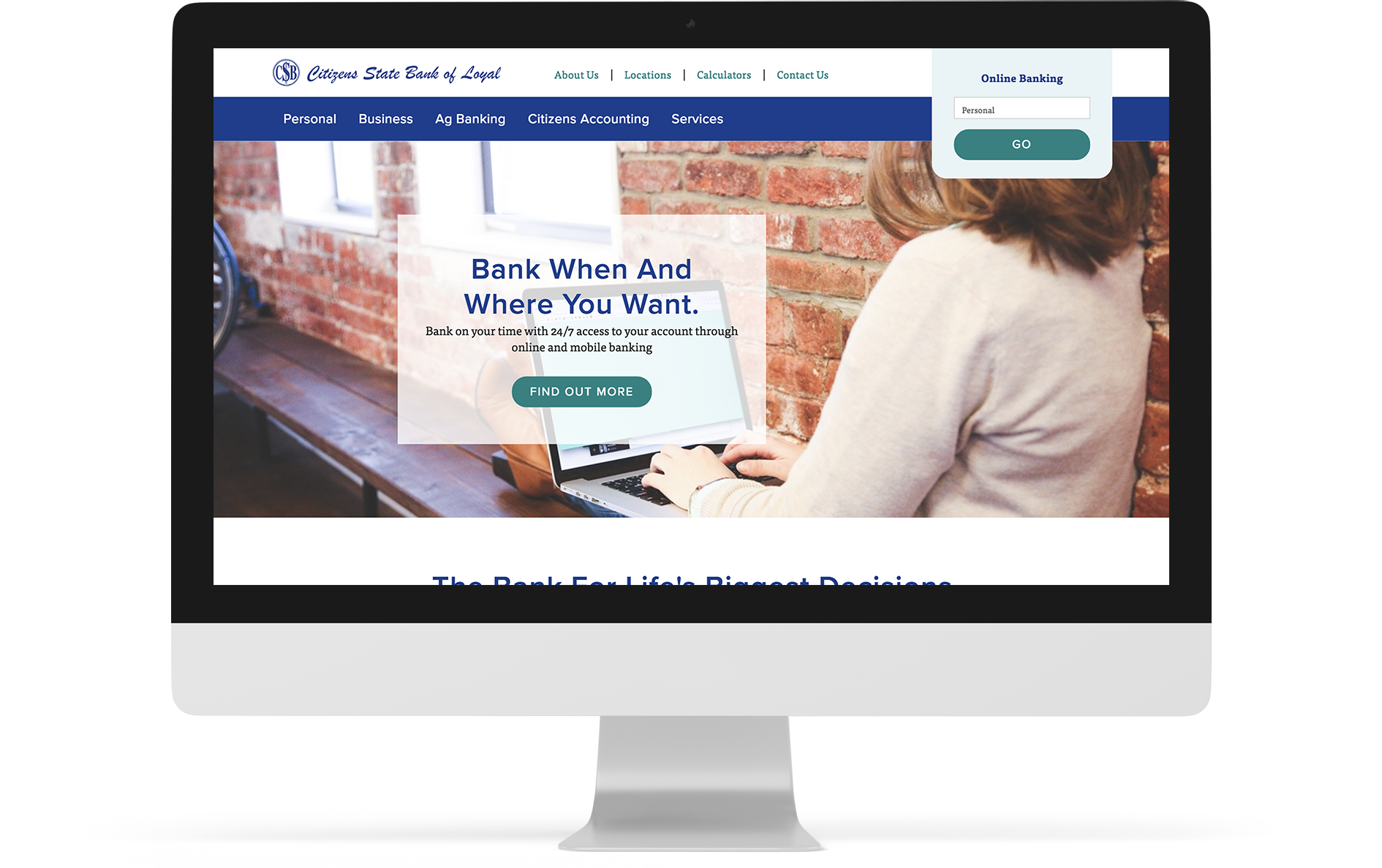 Citizens State Bank of Loyal Bank Website Marketing Agency